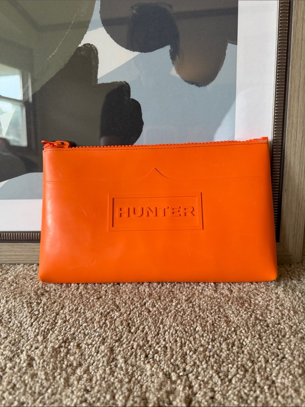 Hunter Orange Waterproof Zipper Pouch 10x6
